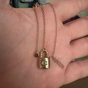 Coach slider locket bracket gold